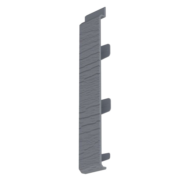 Jonction ISO-J en PVC pour lame de bardage Isocel Veiné Bois - Gris foncé