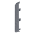 Jonction ISO-J en PVC pour lame de bardage Isocel Veiné Bois - Gris foncé