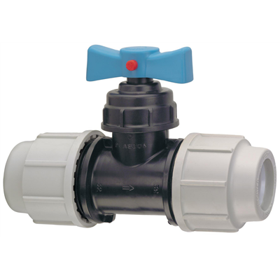 ROBINET SOUPAPE DROITE 25 EMBOUT COMPRESSION