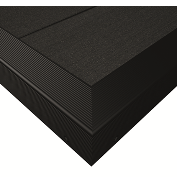 Plinthe de finition en L - Aluminium Noir - pour terrasse composite - 42 x 50 MM - Long. 4,5 M