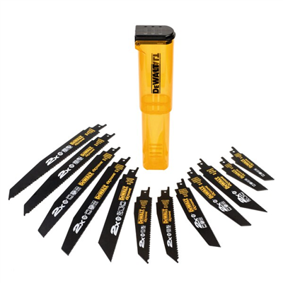 Lame de scie sabre bois métal plastique Dewalt DT2441L-QZ Extreme en coffret de 12 lames