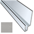 Profil linteau de fenêtre en aluminium laqué Gris C05 pour bardage Cedral Click - longueur 3 M
