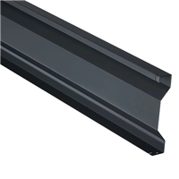 Plaque de soubassement en acier pour poteaux  Axyle et Axis Dirickx - Soubax - Gris 7016 - longueur 2.50 m - hauteur 25 cm - ép. 4.5 cm