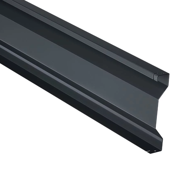 Plaque de soubassement en acier pour poteaux  Axyle et Axis Dirickx - Soubax - Gris 7016 - longueur 2.50 m - hauteur 25 cm - ép. 4.5 cm