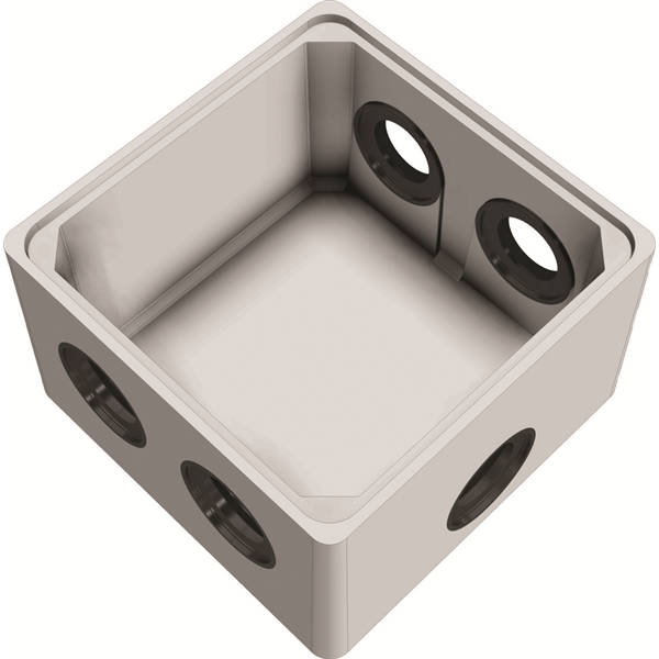 Boîte de collecte 40x40 5 joints sans couvercle