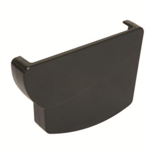 Fond de gouttière droite Nicoll - À coller - Longueur 131 mm - Épaisseur 24 mm - Techtan - Gris anthracite