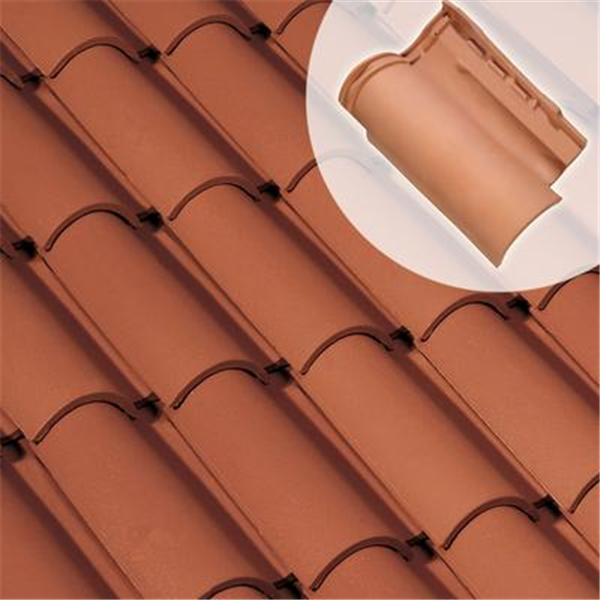 Tuile Galléane 10 - grand moule fort galbe en terre cuite - Rouge syrah