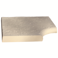 Margelle d'angle plate en pierre reconstituée - Rivagine - 42,5 CM x 30,0 CM - ép.45,00 MM - teinte Écru