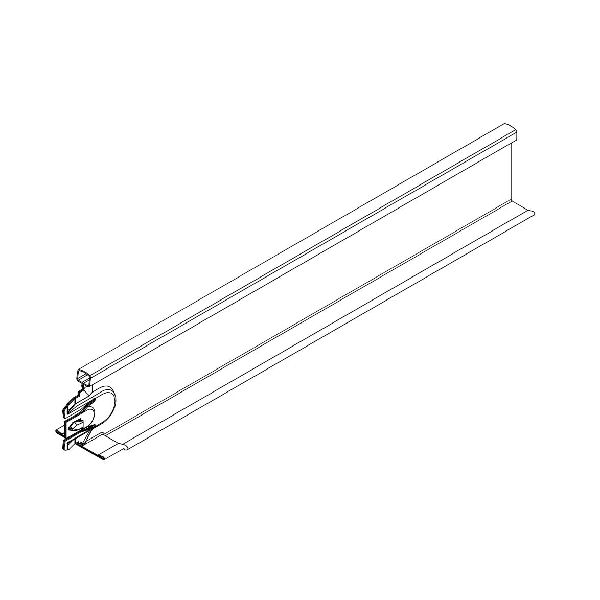 Entretoise faux plafond pour ossature T24 Clip-On acier Noir - 1,20 M x 24 MM x 32,00 MM