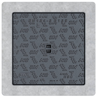 Hydraulique carré couronnés beton 500x500