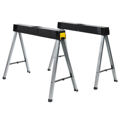 2 tréteaux pliables capacité 350 kg lot de 2 pièces