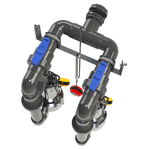 Station de relevage eaux chargées Sanirel 420 Double avec kit connexion 2 pompe 421 - Cuve 420L - Hauteur 100 cm