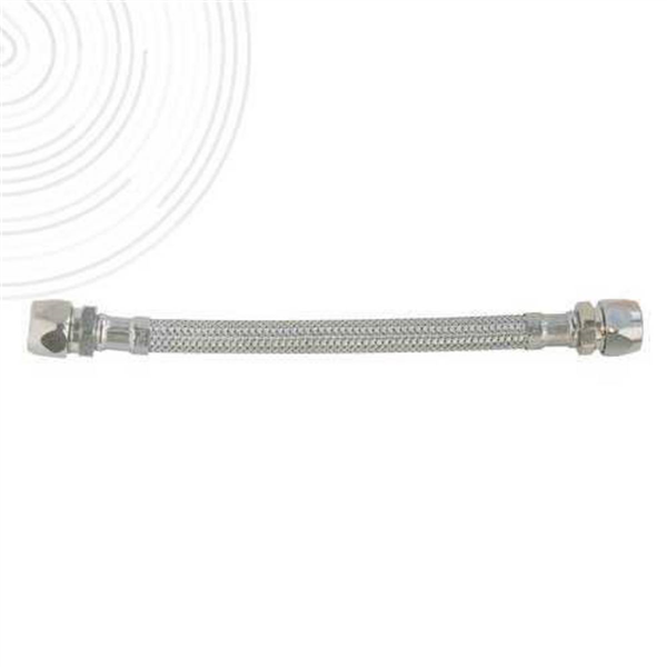 Flexible sanitaire - 2 Raccords bicones tube cuivre Ø14 et Ø10 L: 300mm DN8