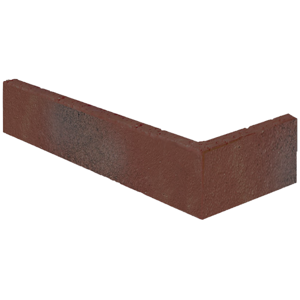 Plaquette d'angle de parement mural en terre cuite lisse Terreal PL12 Biscuit mat - 22 CM x 10,5 CM x 14 / 50 MM