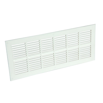 Grille de ventilation extra-plate Nicoll - 254 x 108 mm - Passage d'air 100 cm² - Polypropylène blanc