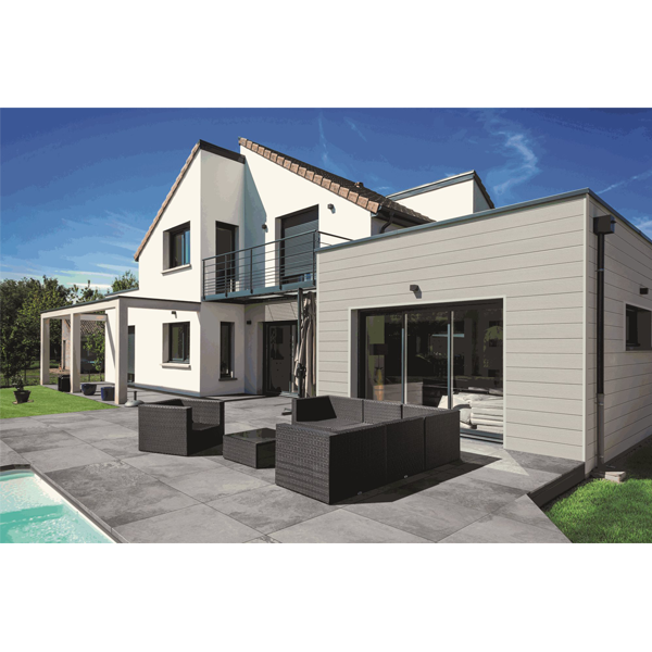 Bardage composite imitation bois - Hardie Plank - 180 MM x 8,00 MM - Long. 3,60 M - Blanc Arctique