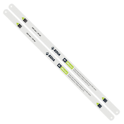 Lame de scie à métaux Edia en acier bi-métal pour métal et plastique - longueur 300 mm - lot de 2