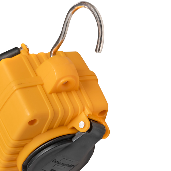 Rallonge électrique Brennestuhl câble de 5,0 M H07RN-F 3G2,5 avec Powerblock 4 prises à clapet IP44