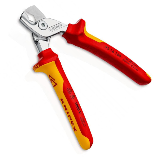 Pince coupe-câbles rigides et multibrins - StepCut Knipex - Isolée 1000V - Longueur 160 mm