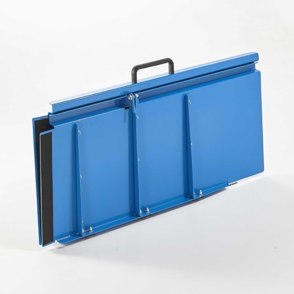 Rampe d'accès pliable en aluminium Mottez A380C13 avec carillon et panneau - longueur 136 cm - 450 kg max