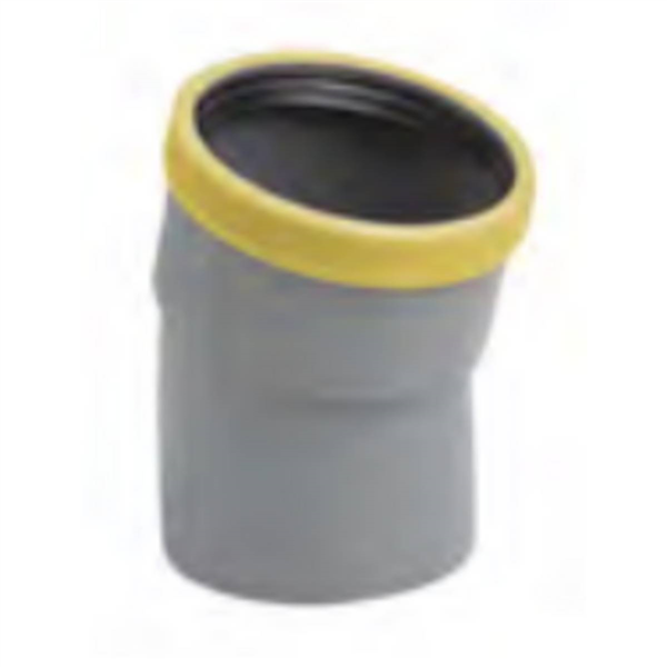 COUDE PVC CR8 MALE FEMELLE 22°30 D 125 ASSAINISSEMENT A JOINT