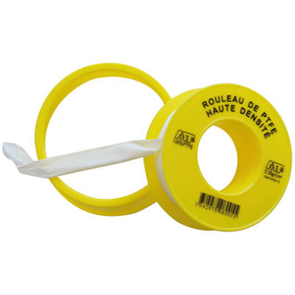 Rouleau d'étanchéité téflon pour raccords PTFE Noyon haute densité 12 m x 12 mm