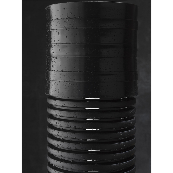 Tubes Drainage Polyéthylène à double paroi d_160mm, barres, long.6m, noir