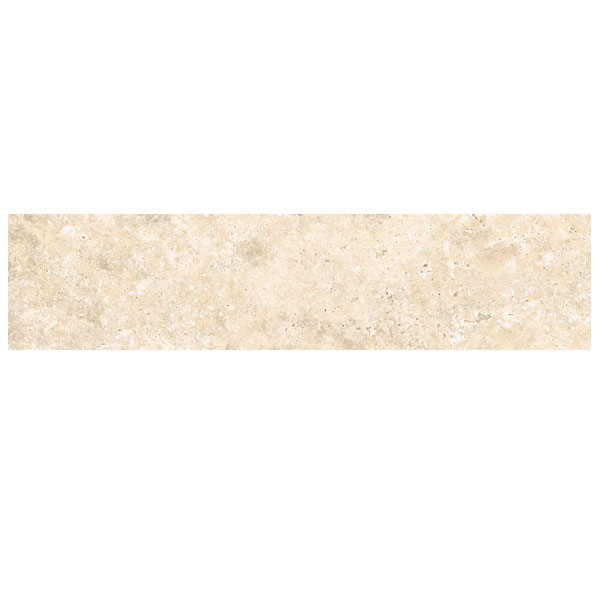 Plinthe carrelage effet pierre en grès cérame pour carrelage Pierre Éternelle beige - 6 x 50 cm
