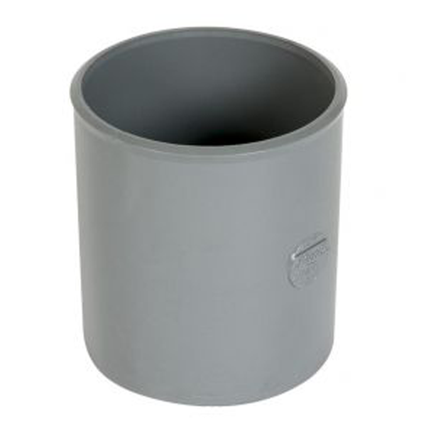 Manchon PVC à coller Femelle/Femelle - diamètre 75 mm - Gris clair