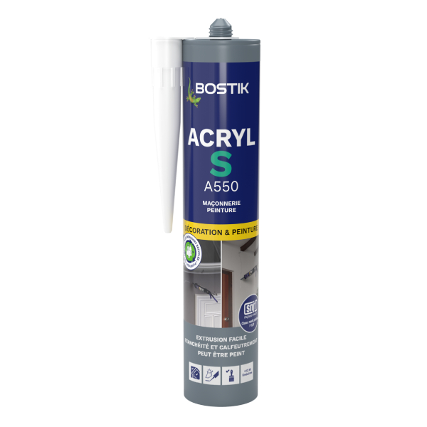 Mastic acrylique ACRYL S - Blanc - Cartouche 310 mlt