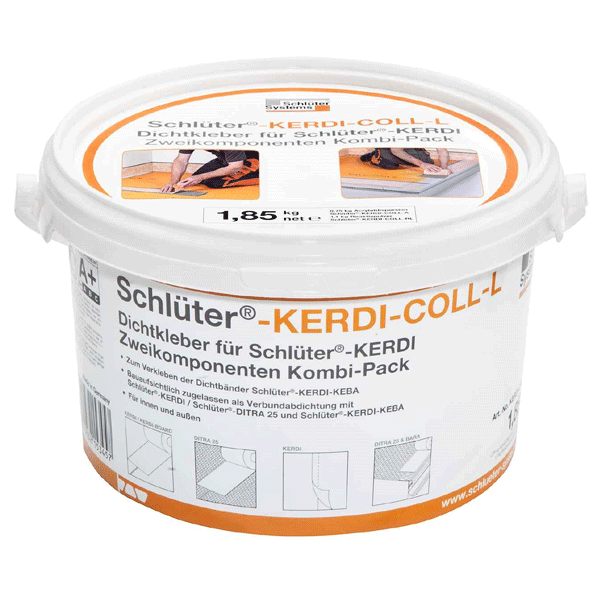 Colle d'étanchéité bi-composant sous carrelage - Schlüter KERDI-COLL-L - pot de 1,9 KG