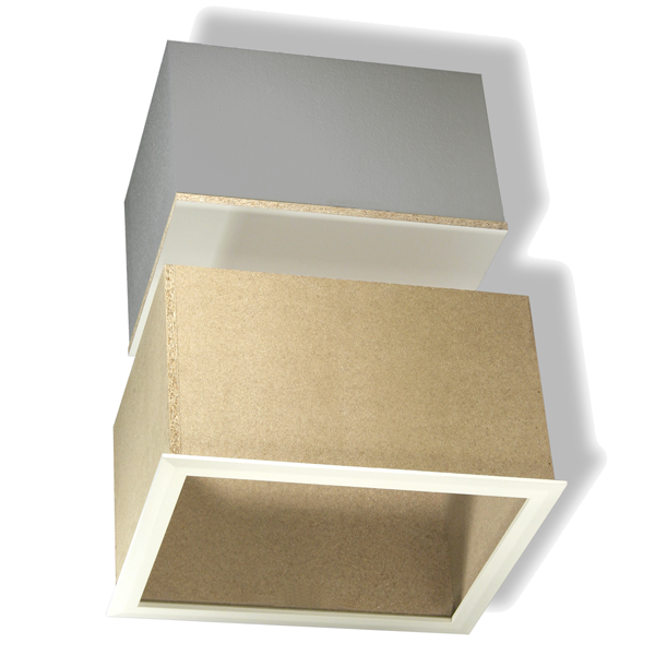 Trappe de combles isolante en bois sans loquet - RE 2020 - blanche - 55 x 55 cm - réhausse 320 mm