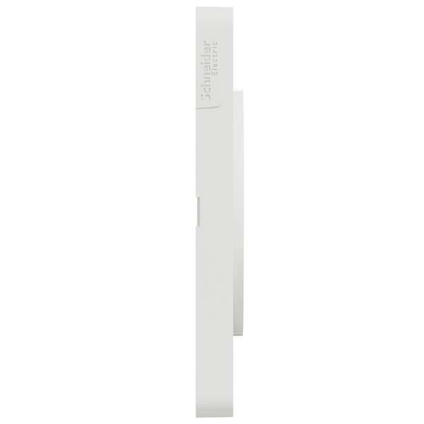 Plaque de finition triple Schneider Odace Touch pour 3 postes encastrés - alu brossé liseré blanc