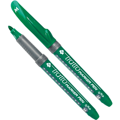 Stylo à encre permanente Tratto pointe grosse coloris vert