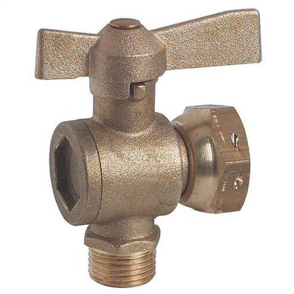 Robinet d'arrêt équerre pour compteur M3/4" Ecrou tournant 3/4" Manette papillon