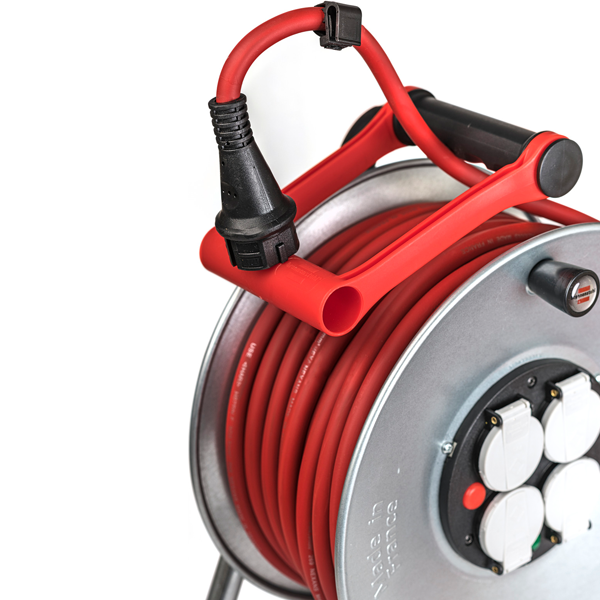 Enrouleur électrique Brennenstuhl Silver-33 - câble de 33,0 M H07RN-F 3G2,5 avec 4 prises IP44