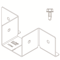 Equerre pour lambourde en aluminium - boite de 10 équerre + 40 vis