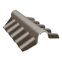 Faîtière à charnière bord ondulé teinte naturelle pour plaques ondulées 5 ondes