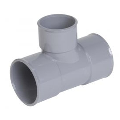 Raccord Té pied de biche simple angle 87'30° - Femelle/Femelle - Diamètre 50/40 mm