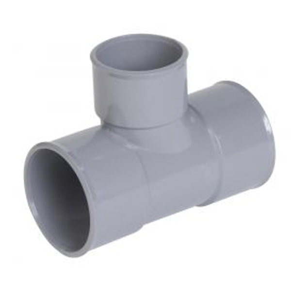 Raccord Té pied de biche simple angle 87'30° - Femelle/Femelle - Diamètre 50/40 mm
