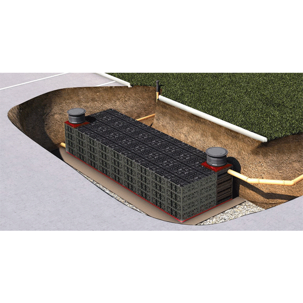 Plaque de fond pour bassin d'infiltration Ecobloc Flex - 800 x 800 mm - épaisseur 40 mm