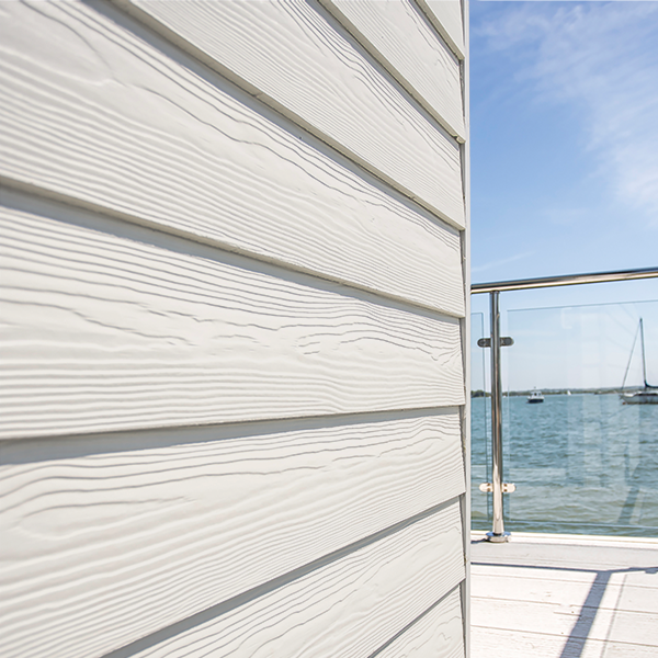 Bardage fibre ciment Cedral Lap finition relief - 190 mm x 10,00 mm - L. 3,60 m - Blanc C01