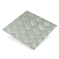 Plaque en Aluminium brut à damiers - 1000 x 500 mm - épaisseur 1.5 - 1.7 mm