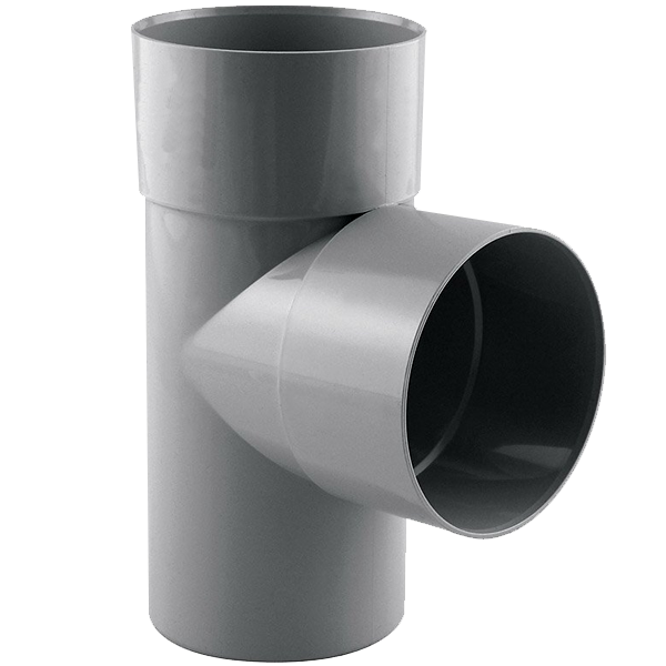 Culotte mâle-femelle à 87° MEP 887Y pour tuyau de descente de gouttière de diamètre 80 mm - PVC Gris