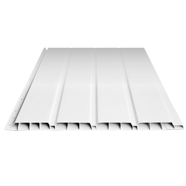 Lambris PVC blanc extérieur - Planchettes pré-percées pour habillage de sous-face - 4,0 m x 250 MM - ép. 10 mm