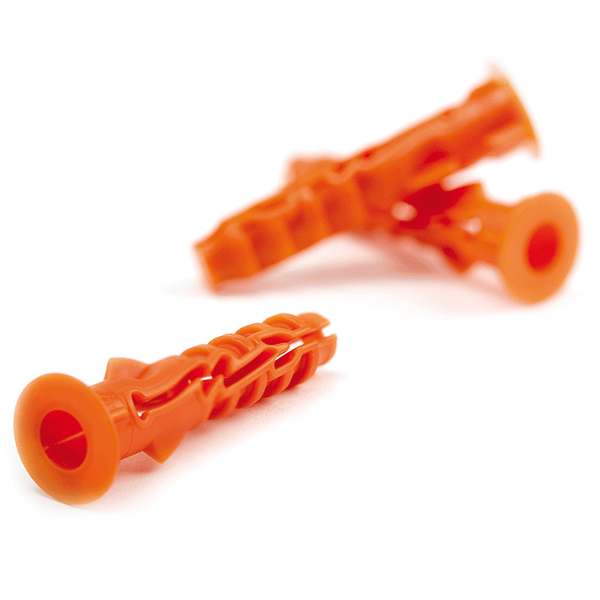 Cheville nylon avec collerette pour fixation dans béton - 8,0 mm x 40,0 mm - 100 pièces