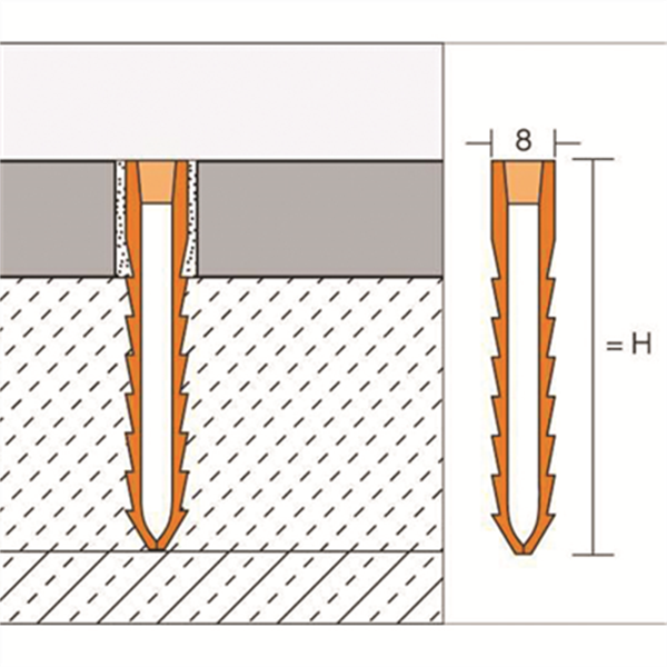 Joint de fractionnement pose scellée DILEX-MOP Schlüter Systems - gris - Hauteur 35,0 MM - Longueur 2,50 M