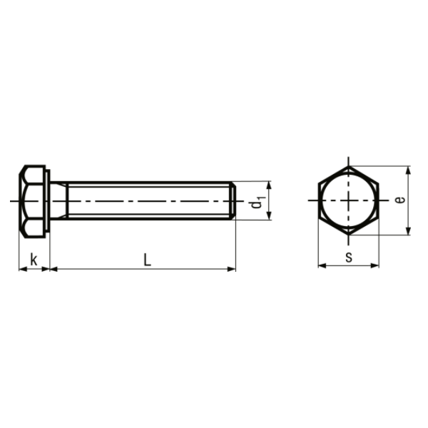 Vis à tête hexagonale entièrement filetée DIN 933 - GEOMET® 500 A - M16x50mm - boîte de 50