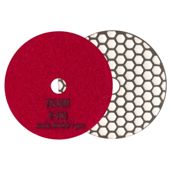 Disque de polissage diamanté pour travaux à sec sur pierre naturelle et béton - Ø 100 mm - grain 400