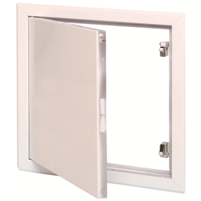 Trappe de visite métallique Gypso en acier zingué avec laquage blanc - passage réel de 465 x 465 MM